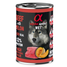 Вологий корм Alpha Spirit Beef with Melon з яловичиною та динею для дорослих собак усіх порід, 400 г