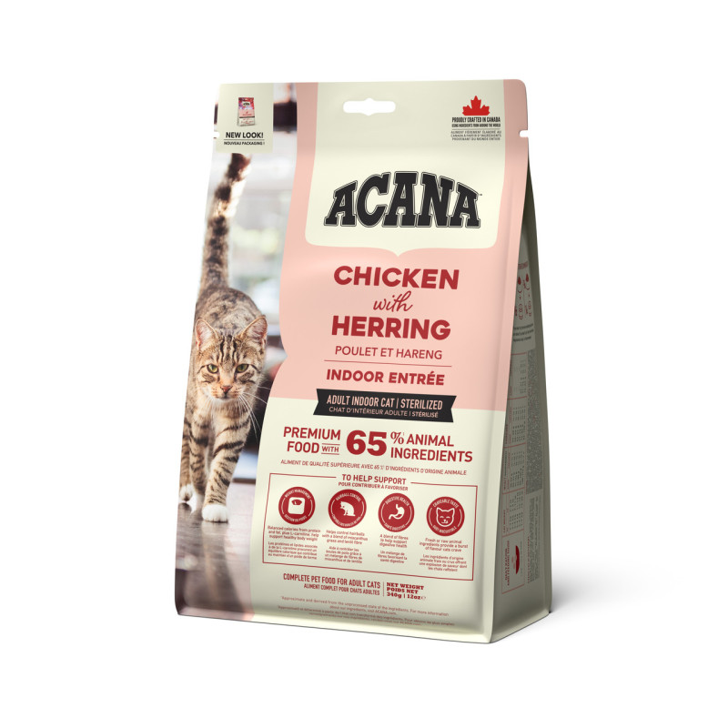 Сухий корм ACANA Indoor Entrée Cat для домашніх котів з куркою, індичкою та кроликом, 340 г