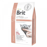 Сухий беззерновий корм Brit Grain Free VetDiet Cat Renal - для котів, при захворюваннях нирок, з яйцем та горохом 2 кг