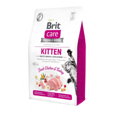 Сухий беззерновий корм Brit Care Cat Grain Free Kitten HGrowth and Development - для кошенят, з індичкою та куркою 2 кг