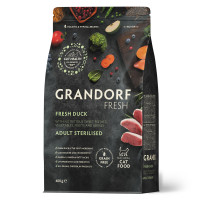 Сухой корм для стерилизованных кошек Grandorf Fresh Steril Cat Duck & Sweet Potato с уткой и бататом 0,4 кг
