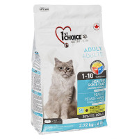 Сухий корм 1st Choice Adult Healthy Skin and Coat для дорослих котів з рибою 2,72 кг