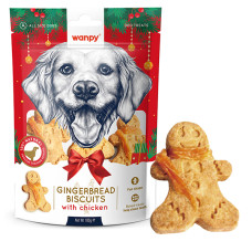 Wanpy Gingerbread Biscuits with Chicken ВАНПІ ІМБИРНИЙ ПРЯНИК З КУРКОЮ ласощі для собак
