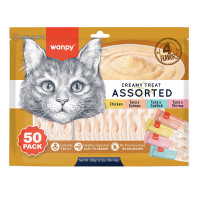 Кремовое лакомство для кошек Wanpy Creamy Treat Assorted микс 50 шт × 14 г (700 г), набор