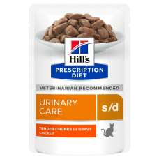 Вологий корм Hill's PRESCRIPTION DIET s/d для котів для підтримки сечовидільної системи, з куркою, пауч 85 г