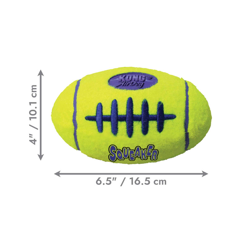 М’яч для собак KONG AirDog Squeak Football (регбі м’яч з писком) L