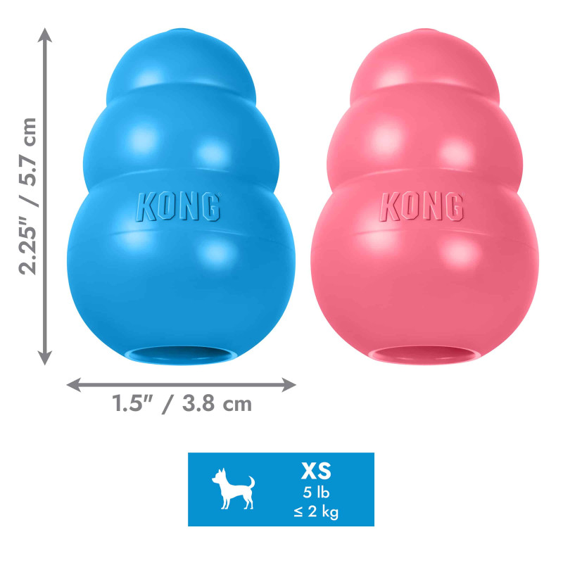 Жувальна іграшка для цуценят KONG Puppy (для наповнення ласощами), розмір, XS