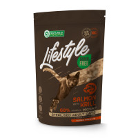 Сухий беззерновий корм Nature's Protection (Нейчер Протекшн) Lifestyle GF Sterilised Salmon для стерилізованих котів з лососем, 400 г