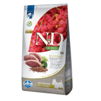 Сухий беззерновий корм Farmina (Фарміна) Dog Grain Free Quinoa Duck, Broccoli & Asparagus Neutered Adult Mini для собак міні порід з качкою 7 кг