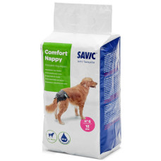 Підгузки для собак Savic Comfort Nappy (Савік Комфорт Наппі) T6 46–56 см, 12 шт