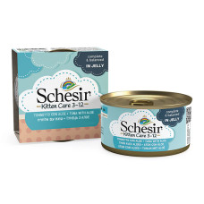 Вологий корм для кошенят Schesir Kitten Care Tuna with Aloe – тунець з алое в желе 85 г