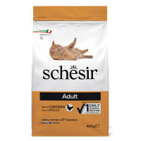 Сухий монопротеїновий корм Schesir Cat Adult Chicken – для дорослих котів з куркою 400 г