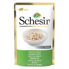 Вологий корм для котів Schesir Chicken Fillets – куряче філе в желе ( пауч )85 г
