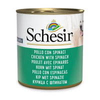 Вологий корм для собак Schesir Chicken with Spinach – курка зі шпинатом в желе 285 г