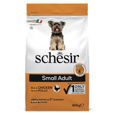 Сухий монопротеїновий корм Schesir Dog Small Adult Chicken – для собак малих порід з куркою 800 г