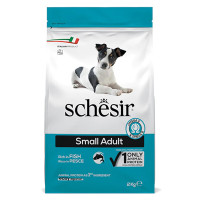Сухой монопротеиновый корм Schesir Dog Small Adult Fish – для собак мелких пород с рыбой 2 кг