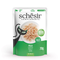 Вологий корм для котів Schesir Chicken Fillets – куряче філе в желе 70 г