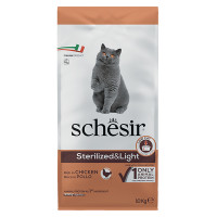 Сухий монопротеїновий корм Schesir Cat Sterilized & Light Chicken – для стерилізованих котів та контролю ваги з куркою 10 кг