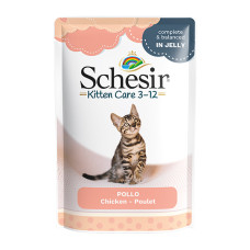 Вологий корм для кошенят Schesir Kitten Care Chicken – куряче філе в желе 85 г