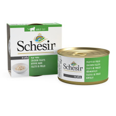 Вологий корм для котів Schesir Chicken Fillets – куряче філе в желе 85 г