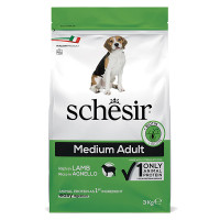 Сухий монопротеїновий корм Schesir Dog Medium Adult Lamb – для собак середніх порід з ягням 3 кг
