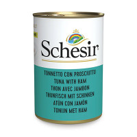Влажный корм для кошек Schesir Tuna with Ham – тунец с ветчиной в бульоне 140 г