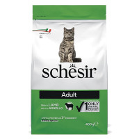 Сухий монопротеїновий корм Schesir Cat Adult Lamb – для дорослих котів з ягням 400 г