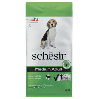 Сухой монопротеиновый корм Schesir Dog Medium Adult Lamb – для собак средних пород с ягненком 12 кг