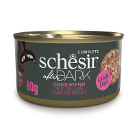 Вологий корм для котів Schesir After Dark Chicken with Ham – курка з шинкою в бульйоні 80 г
