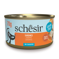Влажный корм для кошек Schesir Grill Sardines – сардины в соусе 70 г