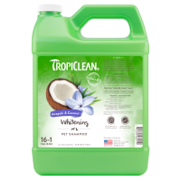 Шампунь для білої шерсті собак і котів TropiClean з імбиром і кокосом для очищення та відновлення кольору шерсті 3,8 л