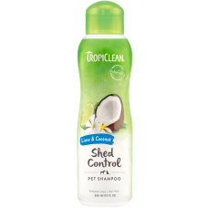 Шампунь для собак і котів TropiClean Lime & Coconut з лаймом і кокосом для зменшення линяння 355 мл
