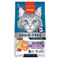 Сухий беззерновий корм Wanpy (Ванпі) Sterilized Cat Grain Free Salmon & Tuna для стерилізованих котів з лососем і тунцем, 1,5 кг