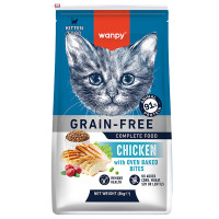 Сухой беззерновой корм Wanpy (Ванпи) Kitten Grain Free Chicken для котят с курицей, 8 кг