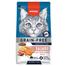 Сухий беззерновий корм Wanpy (Ванпі) Adult Cat Grain Free Salmon для дорослих котів з лососем, 1,5 кг