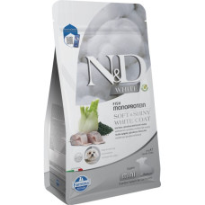 Сухий корм Farmina Dog Grain Free N&D White Soft & Shiny White Coat Puppy Mini для цуценят міні порід з білою шерстю з сібасом, спіруліною та фенхелем 1.5 кг 