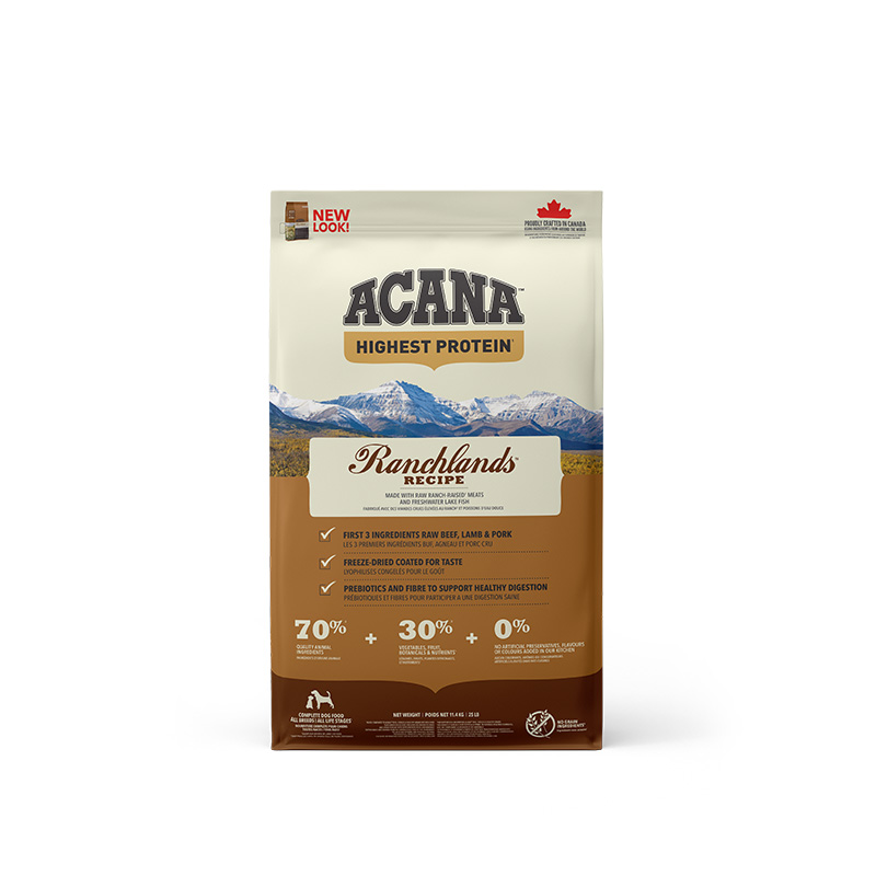 Сухий корм Acana Акана Ranchlands для собак усіх порід яловичина, ягня та свинина