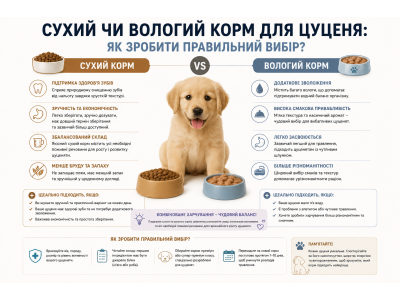 Сухий чи вологий корм для цуценяти: як зробити правильний вибір?